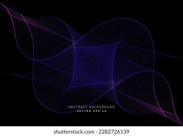 star shape abstract wire ribbon striped ribbon gradient violet theme background for advertisement banner website cover notebook package design landing page card design vector eps.