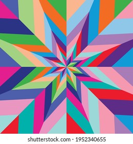 sternförmiger Hintergrund mit schöner Flachfarbe. gute Verwendung für Tapeten, Banner, Wandteppiche, Hardcover-Bücher, Website-Hintergrund und andere