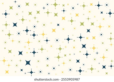 star shape background pattern colorfull template retro