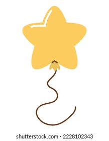 star shape balloon over white