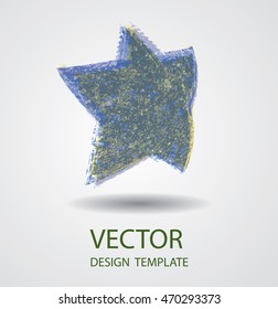Star Shape, can be used as  Banner, Insignia , Logo, Icon, Label or Badge. Vector Illustration.