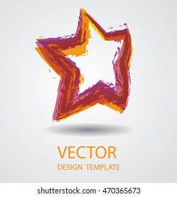 Star Shape, can be used as  Banner, Insignia , Logo, Icon, Label or Badge. Vector Illustration.