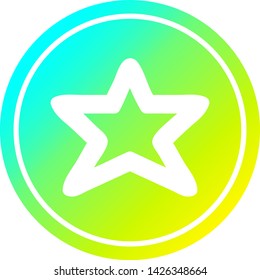 star shape circular icon with cool gradient finish