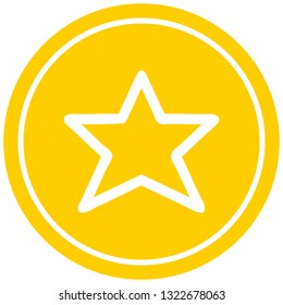 símbolo circular de forma de estrella