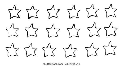 Star Shape Clipart, Abstract Star Set, Decorative Star Vector Illustration Collection