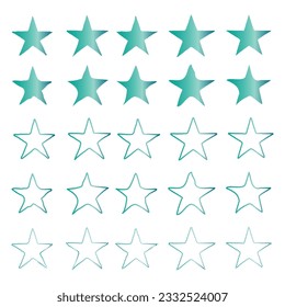 Star Shape Clipart Set, Flat Watercolor Stars Bundle, Isolated Star Icons, Decorative Star Shape Clip Art