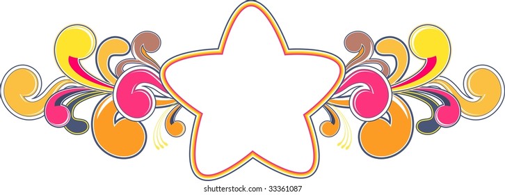 star shape for copy space and cool design elements