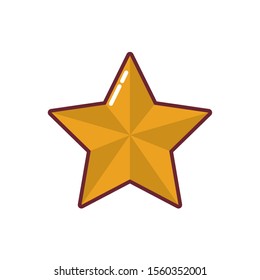 Star shape design, Decoration award success style web rating and quality theme Vector illustration