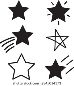 star shape design hand draw