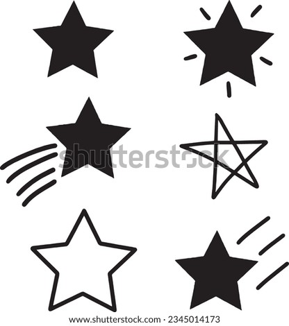star shape design hand draw