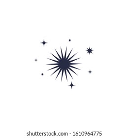 Star shape design, Night bedtime sky space nature science celestial galaxy and astrology theme Vector illustration