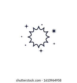 Star shape design, Night bedtime sky space nature science celestial galaxy and astrology theme Vector illustration