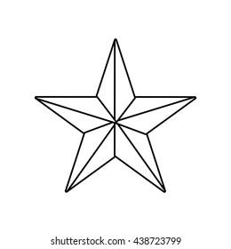 Star shape of five points design, success concept, vector graphi