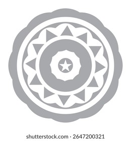 Star shape floral mandala vector design.