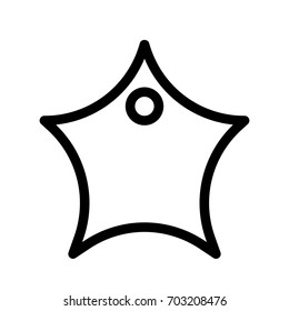 star shape frame with hole