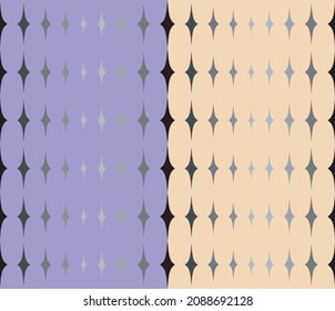 Star shape, geometric grid seamless pattern. Grey tone gradient color. Transparent background. Vector illustration