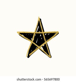 Star shape with golden contour.
