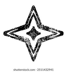 Forma de estrela com textura grunge