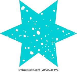 Star Shape With Grunge Texture Vector Illustration