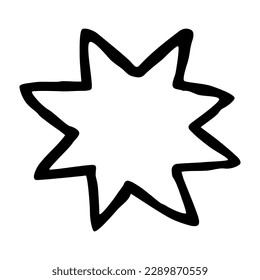 Mano de forma estrella pintada con pintura de tinta