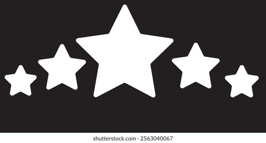 Star shape. Star icon. 5 Five Stars customer product rating review flat icon for apps and websites. Yellow star Rating symbol vector.