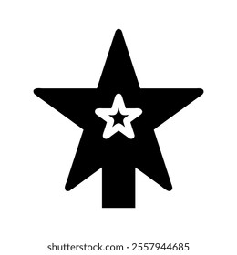 Star shape icon. Concept of Christmas, holiday, and celebration.