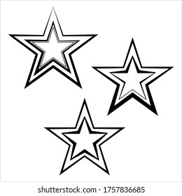 Star Shape Icon Design Vector Art Illustration