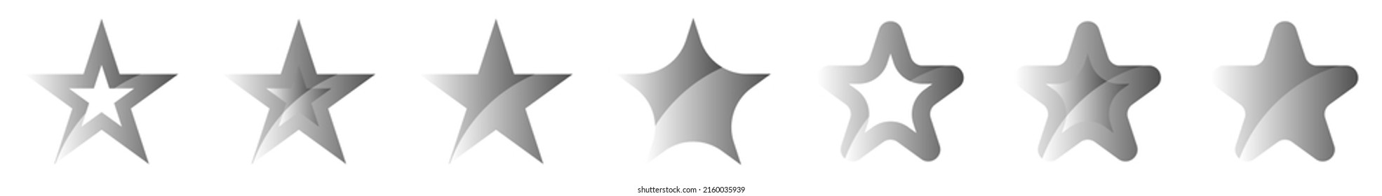Star shape, star icon element vector illustration