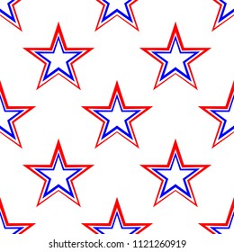 Star Shape Icon Seamless Pattern Vector Art Illustration