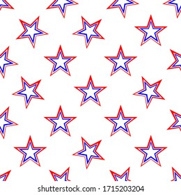 Star Shape Icon Seamless Pattern Vector Art Illustration