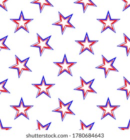 Star Shape Icon Seamless Pattern Vector Art Illustration