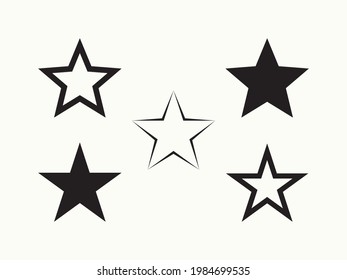 Star shape icon. Silhouette star symbols.. Vector illustration