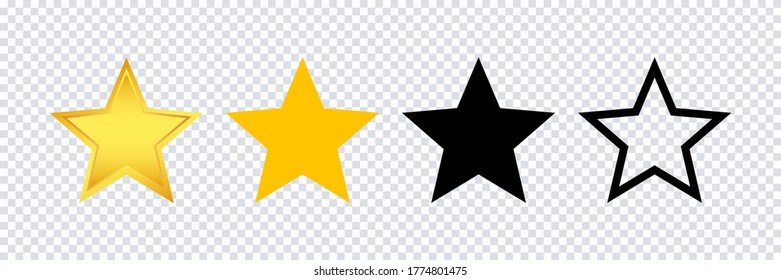 Star shape icon. Vector isolated elements. Award star vector isolated gold, yellow, black, line isolated templates. Stock vector. EPS 10