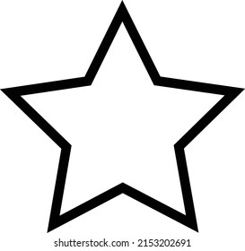 Icono de forma estrella símbolo de contorno de contorno de diseño gráfico creativo elemento ui en una ilustración de pictograma