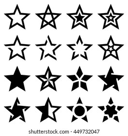 Star Shape Icons - Illustration