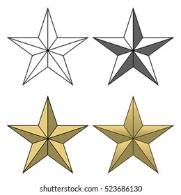 Star Shape Illustration Four Different Star Stock Vector (Royalty Free ...