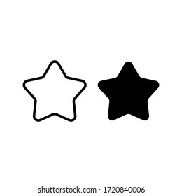 star shape illustration vector graphic. basic shape perfect for preschool learning for children and good for mathematics