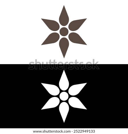 Star shape inspiration flat style illustration logo symbol