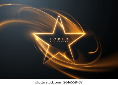 Forma de estrella con efectos de movimiento ligero