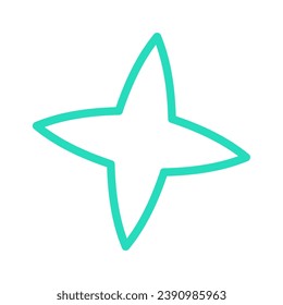 Star Shape Lined Vector Illustration