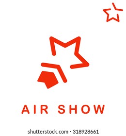 Star shape logo, air show concept, 2d vector, eps 8