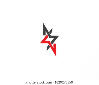 Plantilla de diseño de icono de forma de estrella