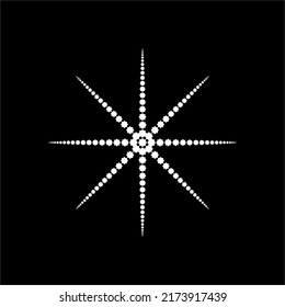 Forma de estrella hecha a partir de la composición de estrella de ocho puntos. Ilustración vectorial