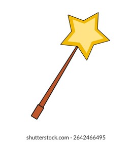Ilustração de vetor de varinha mágica em forma de estrela