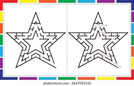 Sternenform Labyrinth Spaß für Kinder, Twinkling Star Labyrinthe für junge Köpfe, Star Labyrinth Abenteuer für Kinder