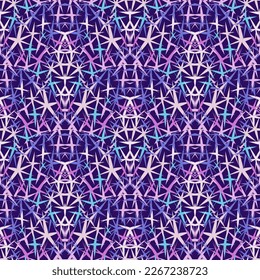 Patrón de fondo sin fisuras del mosaico de forma estrella. Diseño para tela, impresión textil, papel de envoltura, cubierta. Ilustración del vector
