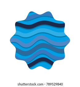 star shape with ocean waves background