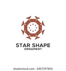 Star Shape Ornaments Vector Pattern Design