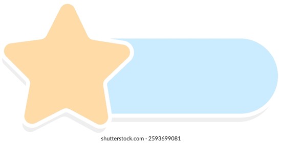 Star Shape Paper Sticker Vector Illustration