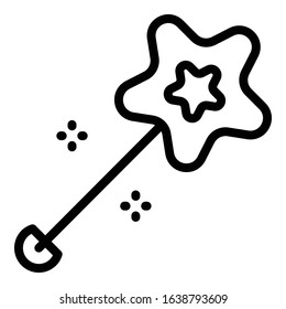 Star shape piercing icon. Outline star shape piercing vector icon for web design isolated on white background